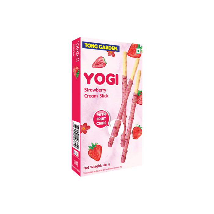TG 36g Yogi Strawberry Cream Stick with Fruit Chips 