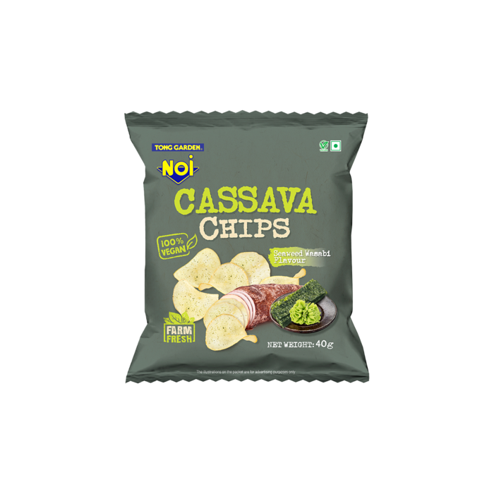 Tong Garden Noi Seaweed Wasabi Flavor Cassava Chips 40g