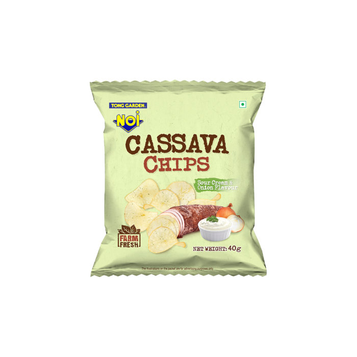 Tong Garden Noi Sour Cream & Onion Flavor Cassava Chips 40g
