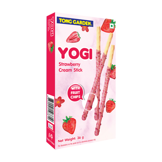 TG 36g Yogi Strawberry Cream Stick with Fruit Chips 